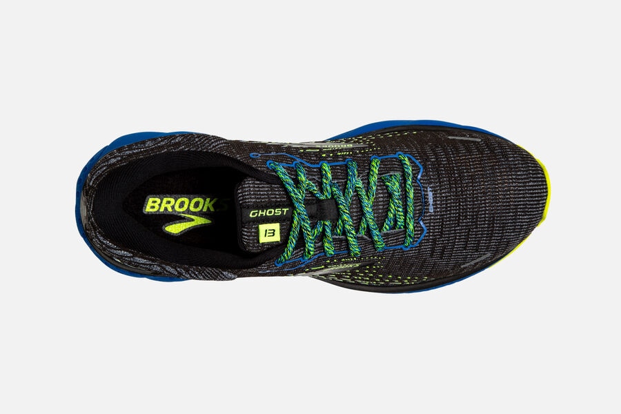 Brooks Ghost 13 Road Running Shoes - Mens - Black/Blue - YM3782560